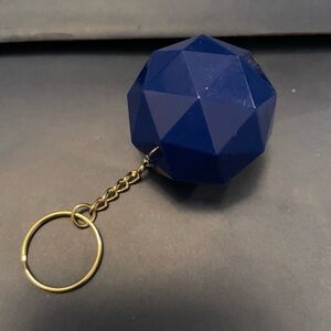 Geometric Blue Keychain upcycled toy
